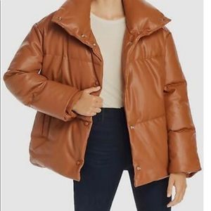 Bagatelle Faux Leather Puffer Jacket
